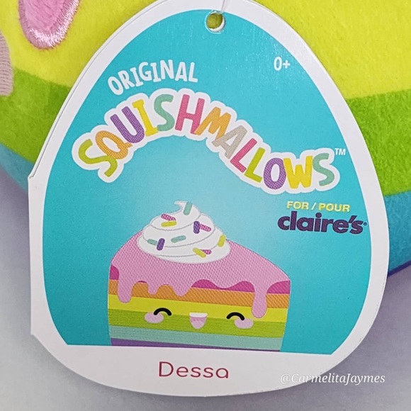 DESSA 🌈🎂 Rainbow Cake Slice OG HTF Original Squishmallows By Kellytoy NWT ☆PC☆ - Picture 2 of 8